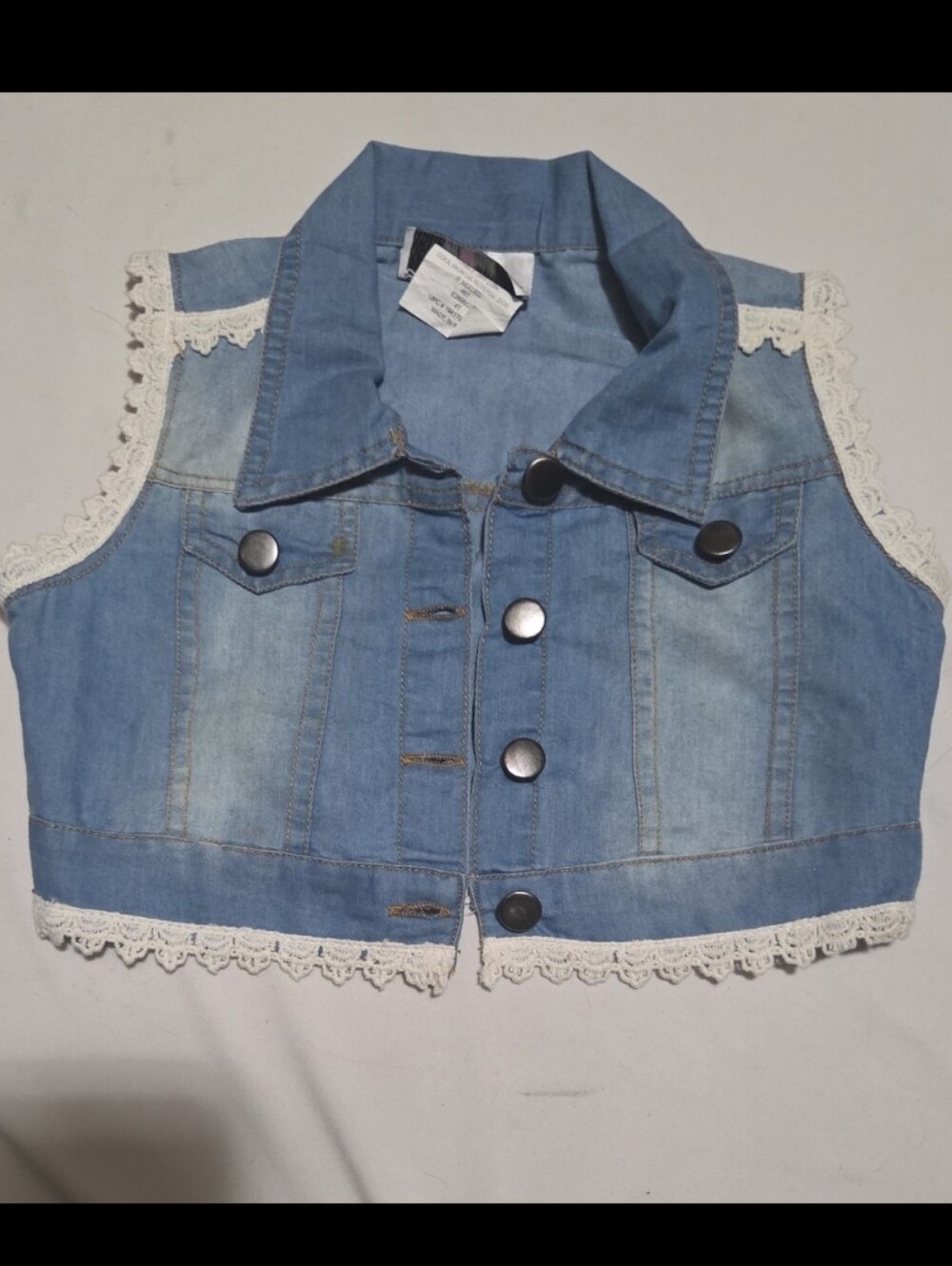 Rare editions girls 4T jean lace vest #29